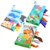 Baby Ocean Forest Flying Animal Tail Cloth Book Early Education Toy With Rustling Paper