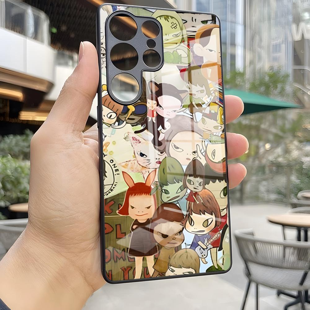 Cartoon Yoshitomo Nara Phone Case For S25 Ultra Samsung S26 S24 Fe S22 S20 S23 21 Plus A54 A34 A53 A16 Glass Cover