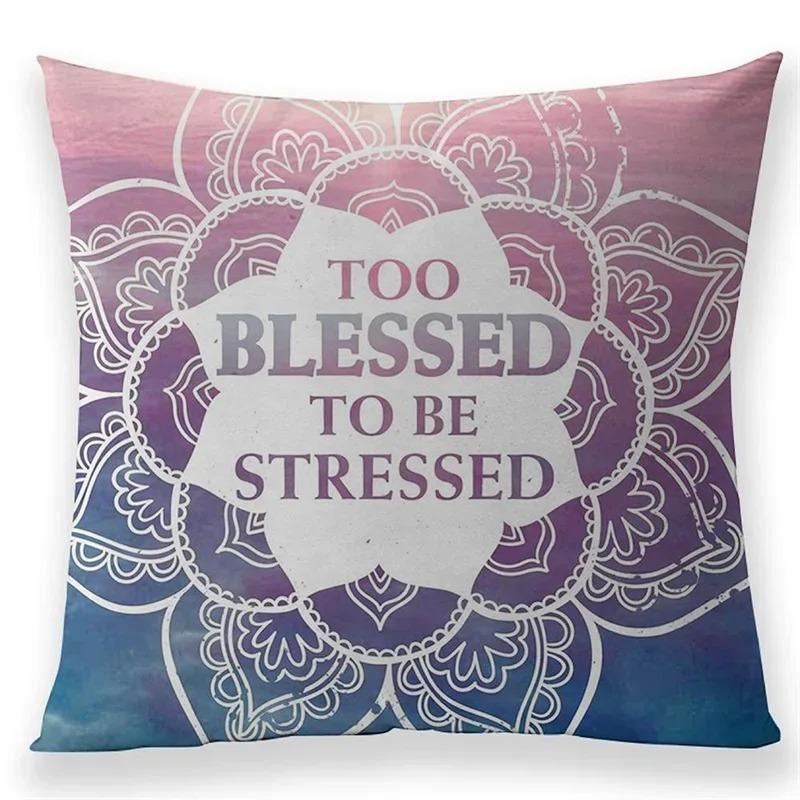 Home Decor Mandala Patterned Cushion Covers for Comfort Pattern Cushion Cover Suitable for Sofa Bedroom Car Pillow Cover