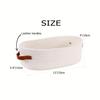 [Woven Storage Basket] Woven Storage Basket with Handle | Multifunctional Desktop Organizer, Oval Storage Bin, Rope-Woven Basket