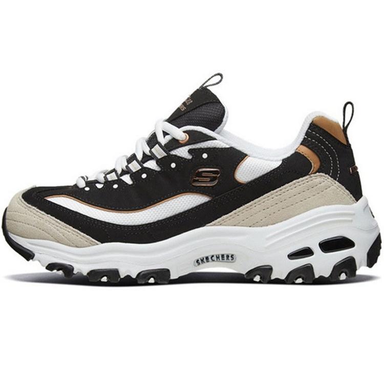 (WMNS) Skechers D Lites 1.0 Low-Top Running Shoes Black/Gold Women s 66666228-BKGD EU 37