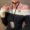 Korean Blogger 2025 Bestseller: Adjustable Black Rope Pendant Necklace - Casual Versatile Fashion Accessory.