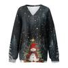 Women's Casual And Fashionable Christmas Print Long-Sleeved Top