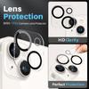 NORTHJO For iPhone 15 Case PC+TPU Phone Cover+Tempered Glass Screen Film+Lens Film