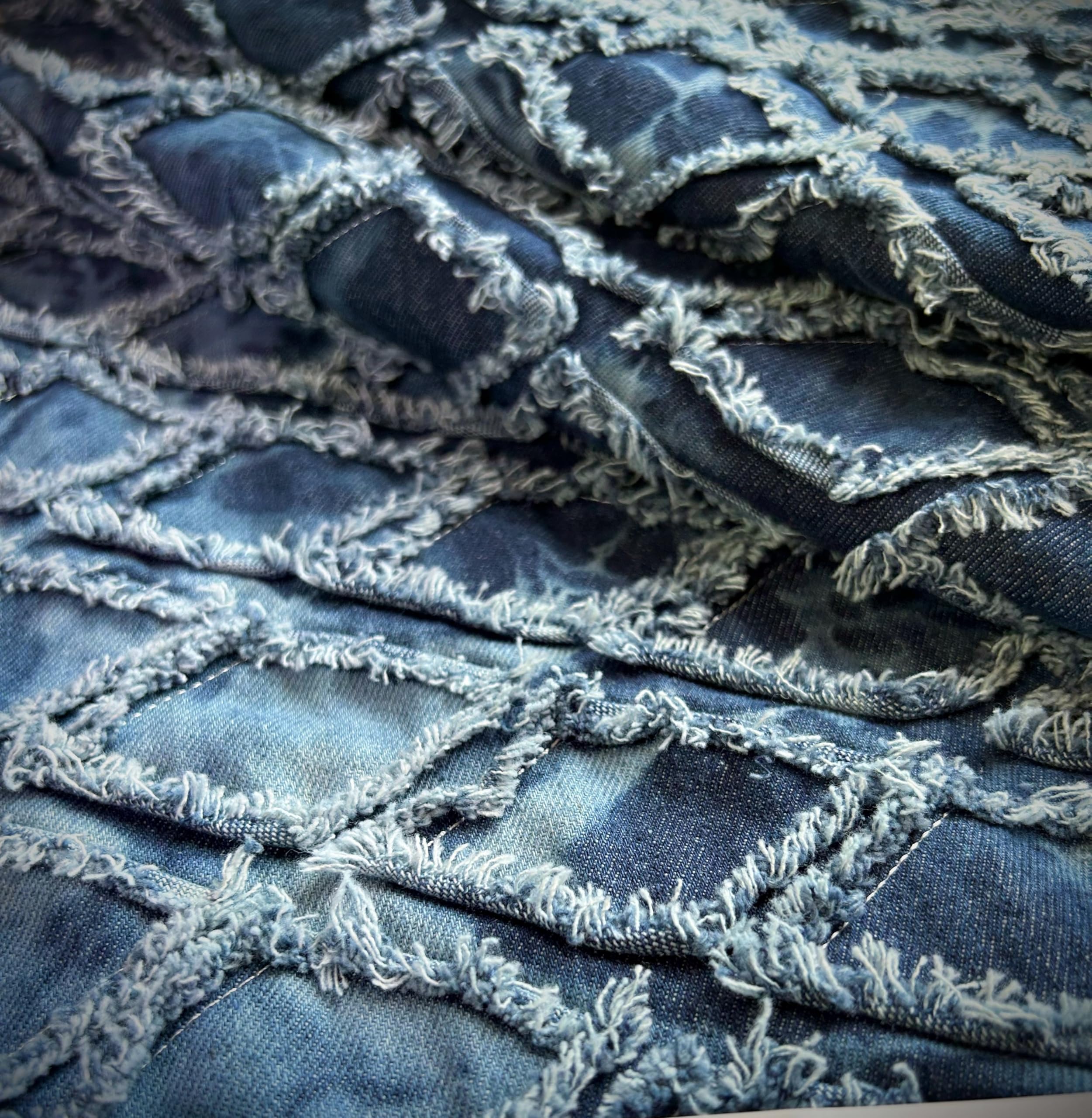 

Бахрома Алмаз Джинсовый Ручная работа Джинсовый Тонкий Хлопок Джинсовая Ткань Обрезки Ткани, Остатки, Ткань, (Темный, 50 см)