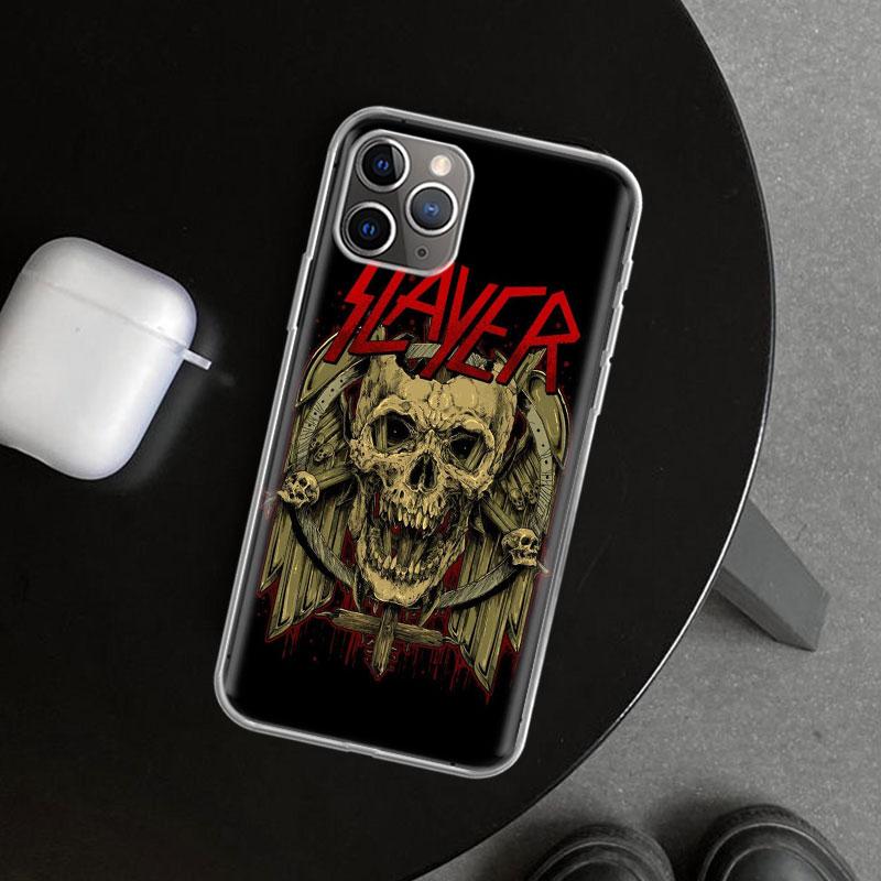 

Slayer Heavy Metal Rock Band Phone Case Cover for iPhone 11 12 13 Mini 14 15 Plus 16 Pro Max 17 Air 7 8 + SE Art Customized Fund iPhone 16