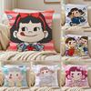 PPeko Lollipop Happy Girl Cute Pattern Cushion Cover Pillowcase Antidustmite living Room Sofa Decor Cushion Room
