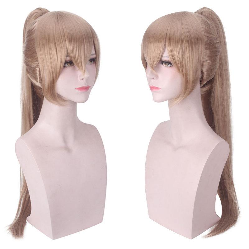 

Парик для косплея Game MNF Jean Bart Azur Lane, коричневый парик и хвостик для карнавала, Хэллоуина, термостойкие синтетические волосы One Size хаки