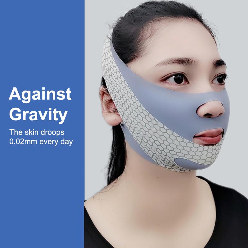 מתיחת פנים עם שינה פנים V Shaper תחבושת הרזיה תחבושת צורת הרפיה הרמת סנטר כפול עיסוי להקה לדילול פנים