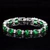 ThreeGraces Lucido Azzurro Cubic Zirconia Colore Argento Moda CZ Bracciale Tennis per Donne Gioielli per Festa di Fidanzamento BR236