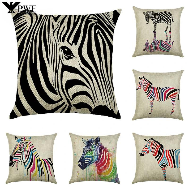 Tonnika Chen Unisex Digital Printing Animal Linen Pillowcase Bedroom Sofa Chair Decorative Cushion Cover