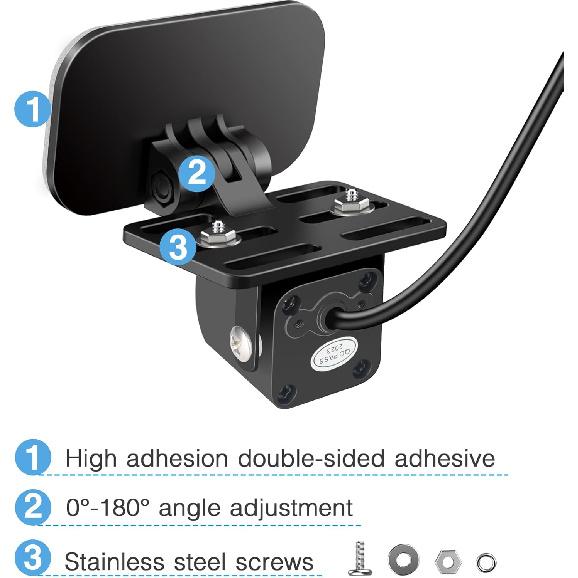 Dash Cam Rear Camera Mount(2 PCS), Universal Rear View Camera Rear Window Mount, Mirror Camera Rear Windshield Backup Camera Bracket, Car Dashcam