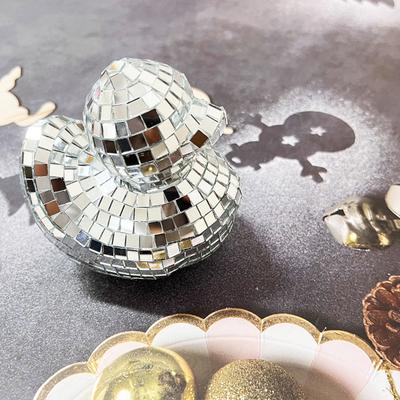 Zrcadlo Diskotéka Dlaždice Kachna Figurka Malá Kachna Socha Zvířátka Domácí kancelář Knihovnička Dekorace na stůl Ornament Vánoční dárek