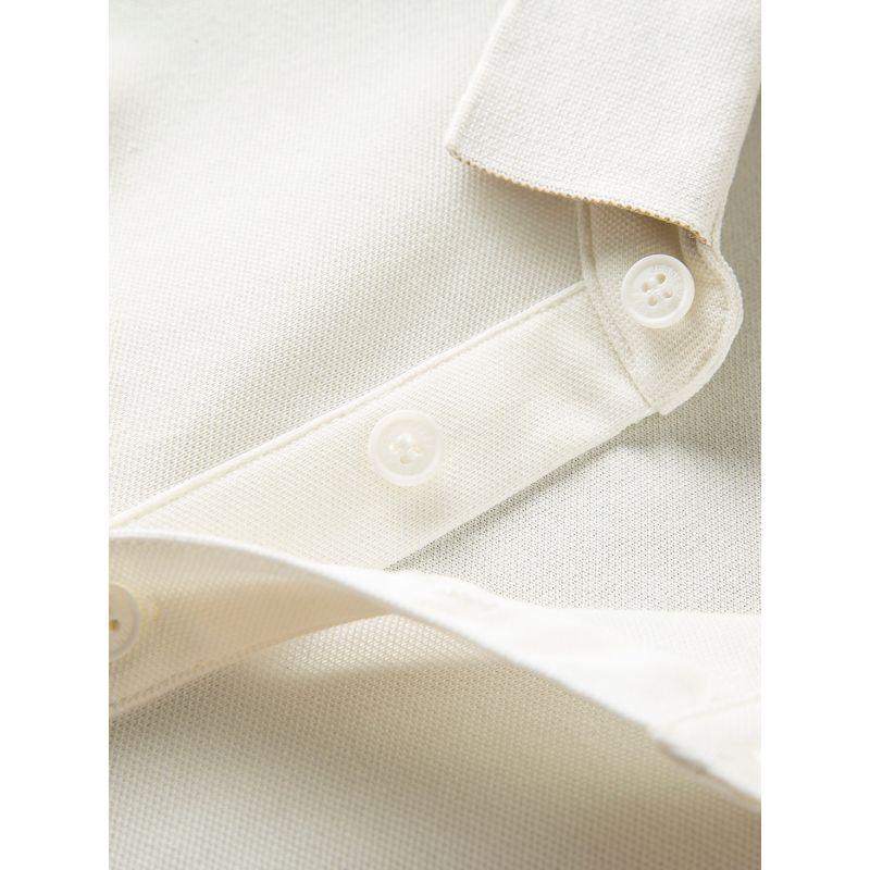 Italian Light Luxury Cabinet 398! Cool Feeling Delicate Pearl Cotton Men's Summer Breathable Lapel Short Sleeve T-shirt Polo Shirt