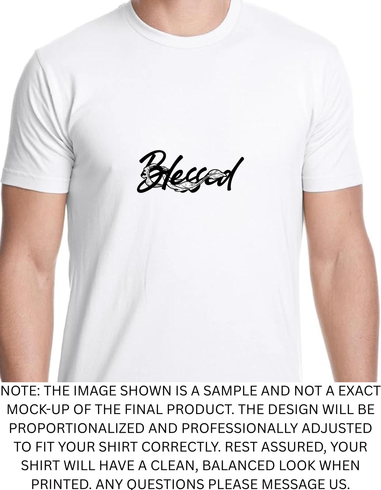 Men s and Women s T-shirts Blessed Religious God Jesus Graphic L