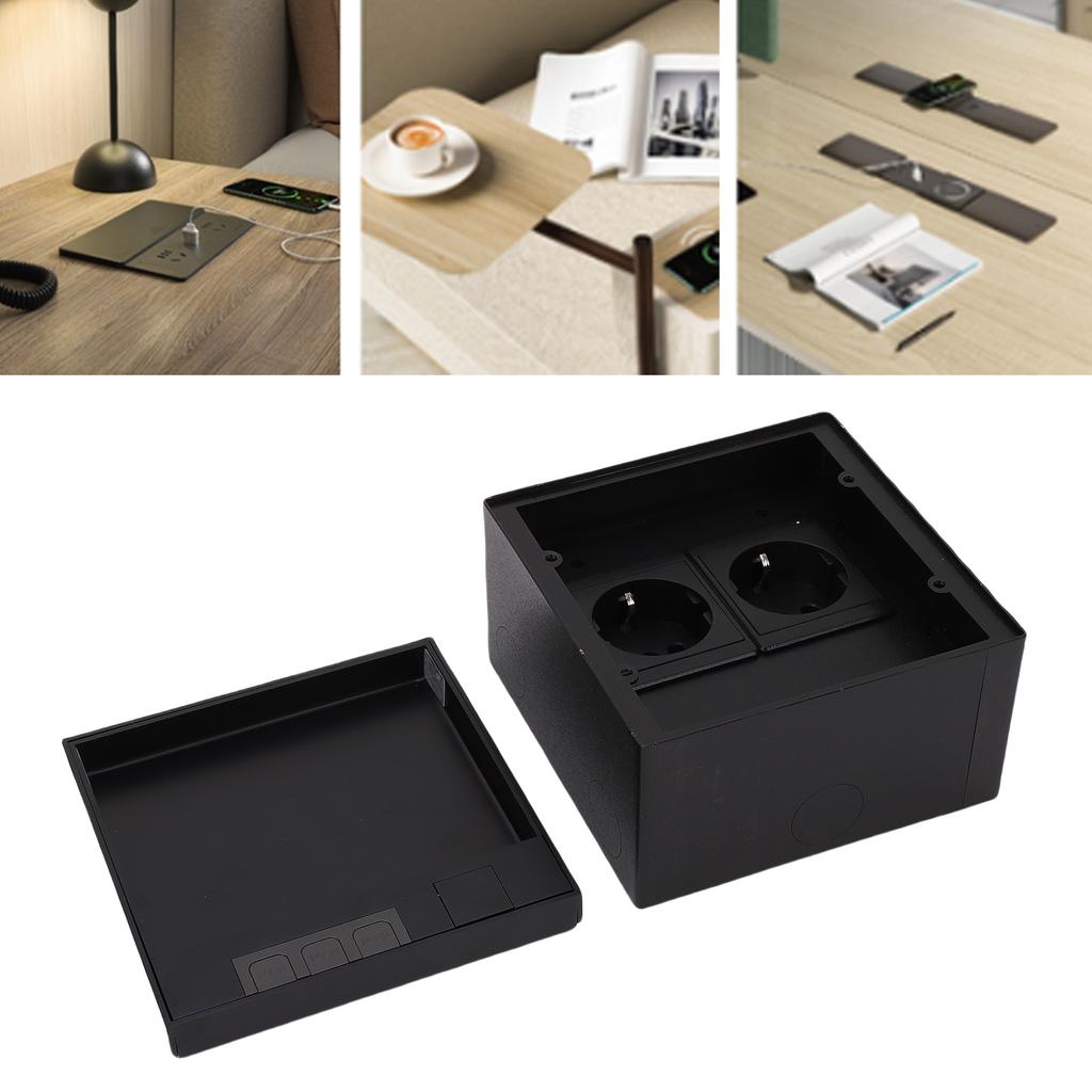 16A 4000W Single Used Floor Socket Corner Box Water Push Through Electrical Outlet Container