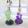 Crystal Grape Charm Keychain Sweet Cool Simulated Fruit Keyring Pendant Bag Hanging Ornament Women Backpack Decorations