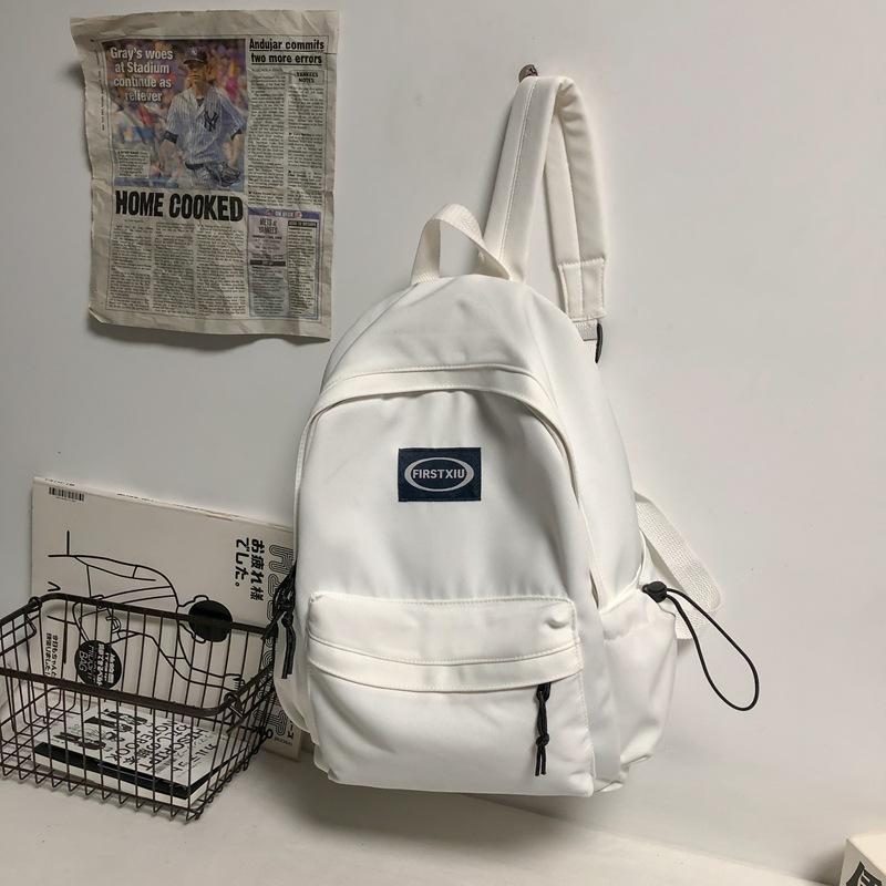 Schoolbag1011 New Street Trend Student Men's and Women's Backpacks Simple Solid Color Casual Backpacks
