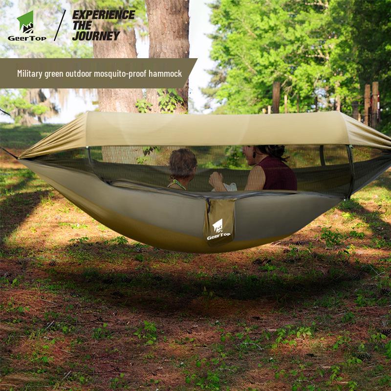 Venkovní vodotěsná odolná nylonová houpací síť se sítí proti komárům pro kempování