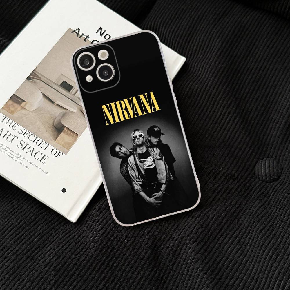 Band Hot N-NirvanaS Phone Case for iPhone 17 16 15 14 13 12 11 Pro Max Plus Soft Cover Personalized DIY