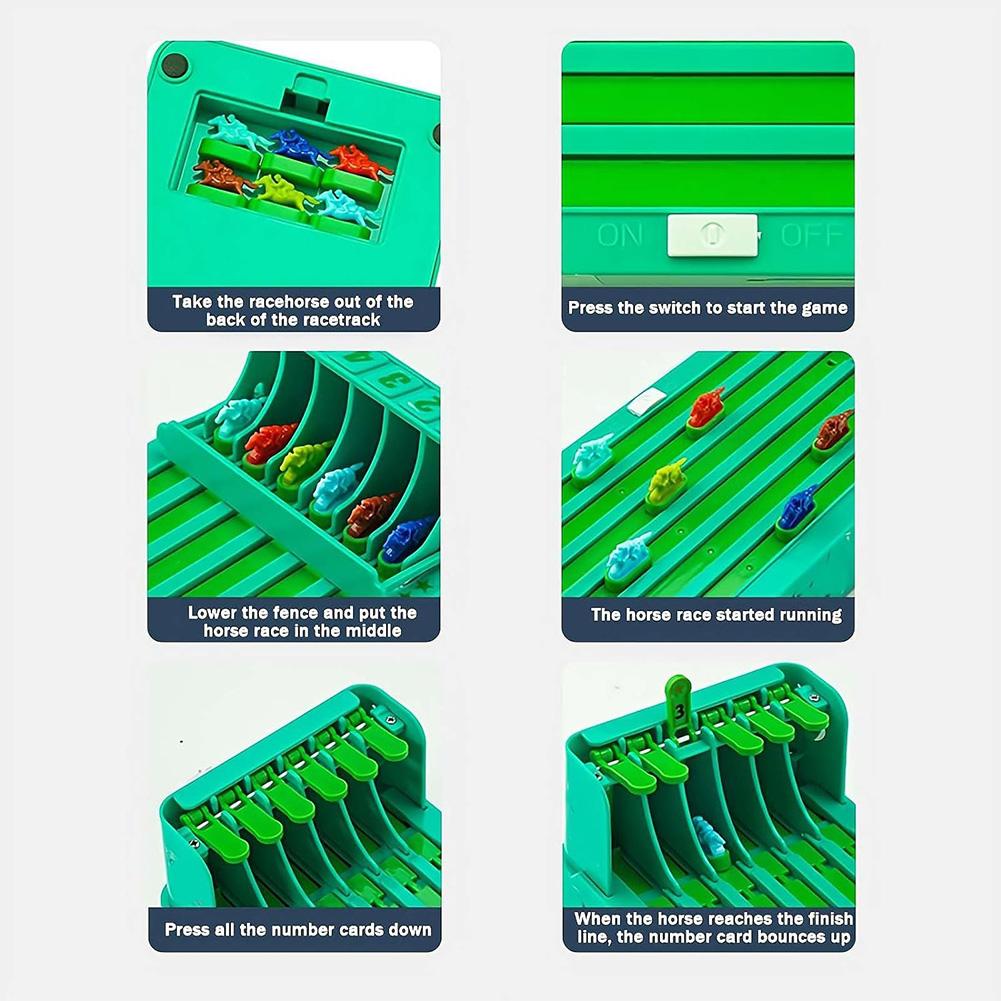 Set Jocuri Clasice de Masă Joc Electronic de Curse de Cai Joc de Masă Mașină de Curse de Cai Set Jucărie Interactivă pentru Petrecere în Familie