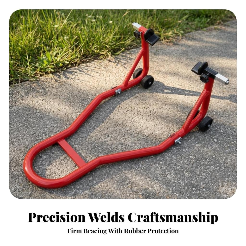 Resistant Rear Stand | Heavy-Duty Iron Tubing, Motorcycle Paddock Stand, Stable