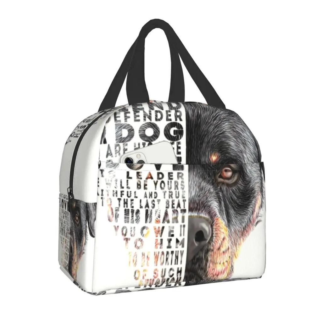 Custom Border Collie Lunch Bag Women Thermal Cooler Insulated Lunch Boxes for Kids School Children Fruit Fresh Storage Bag