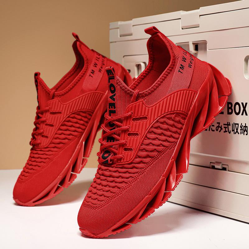 Pantofi de Primăvară/Toamnă pentru Bărbați Mărimi Mari cu Talpă Lamelară Pantofi de Fitness Flyweave pentru Jogging Adidași pentru Bărbați