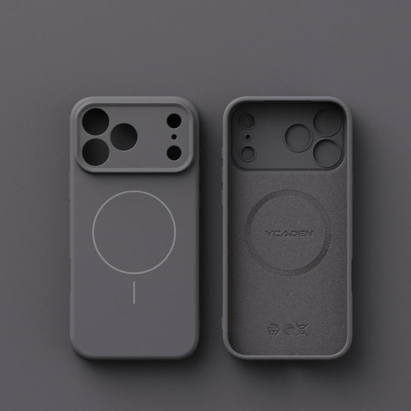 For IPhone17Air Zhenpin Liquid Silicone Mobile Phone Case for Apple 16promax All-inclusive Oil Spray Magnetic Suction Case