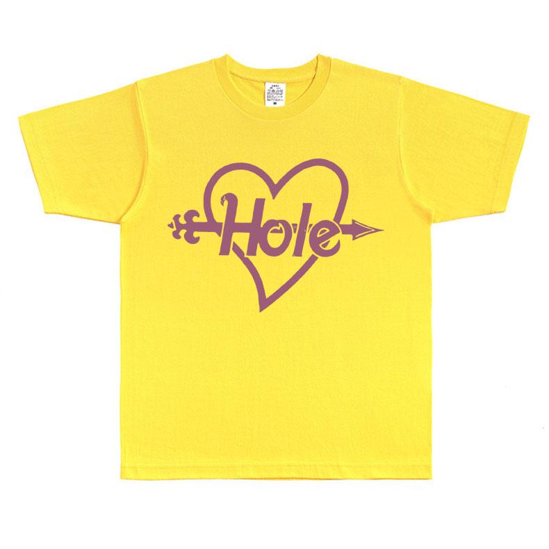 Alternative Rock Band Hole Pink Heart and Arrow Graphic Print T-shirt Courtney Love T-shirts Men Women Gothic Oversized T Shirts