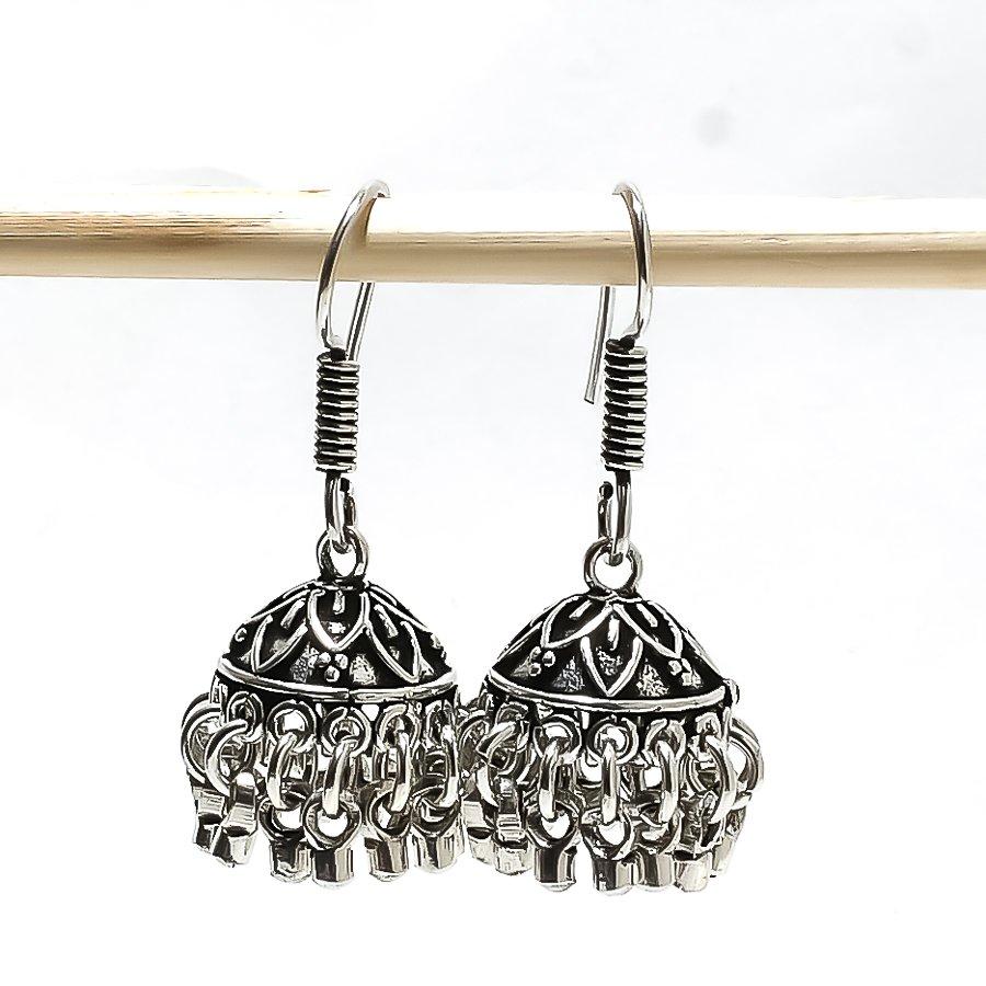 

Natural Vintage Look Gemstone Handmade 925 Sterling Silver Earring 1.38 a6q32