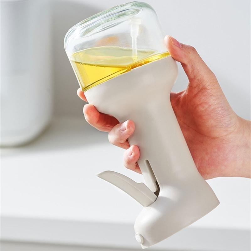 Nonslip Silicone Handle Oil Misters Bottle Leak proof Pump Sprayer For Healthy Cooking Oil Control And Multipurpose Kitchen Applications