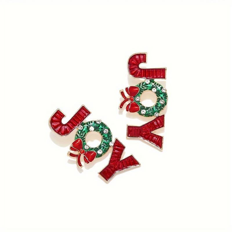 Christmas Bow Brooch, Letter J Oil Drop Corsage Accessories Suit Brooch