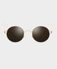Lingkeonpeuleim 28609 Ultra-Slim Titanium Sunglasses Brown