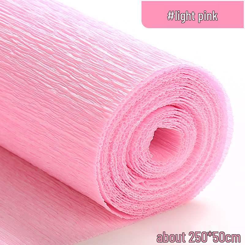Thickened Colored Crepe Paper for DIY Flower Making: Pleated, Rolled Edge Handmade Material.