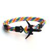 Summer Hot Boeing Airplane Anchor Bracelet Men Nylon Rope Chain Charm Bracelets For Women Survival Aviation Style Sport Bracelet