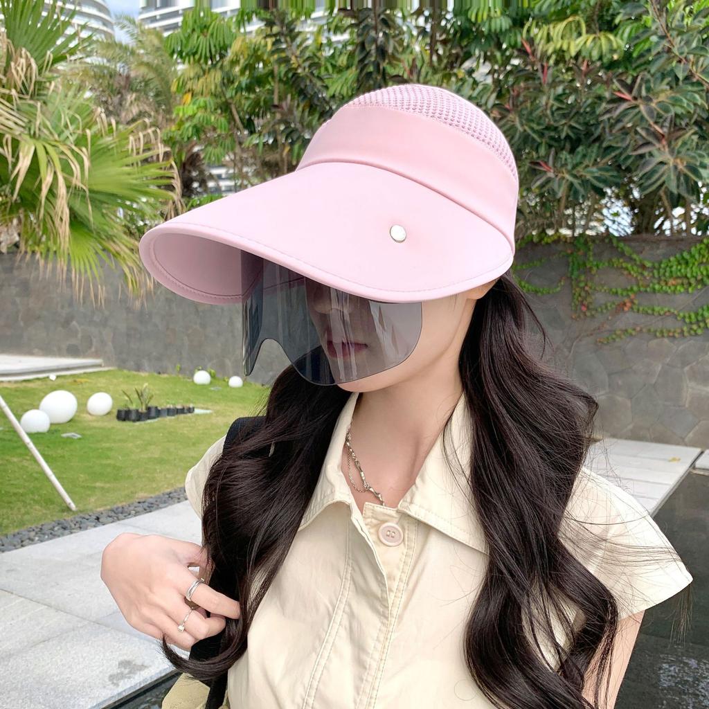 Sunscreen Lens Empty Roof Sun Hat UV Protection Large Brim Showing Small Outdoor Flat Roof Riding