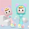 Hand Rattle Music LED Glowing Sand Hammer Soft Teether Development Baby Toy