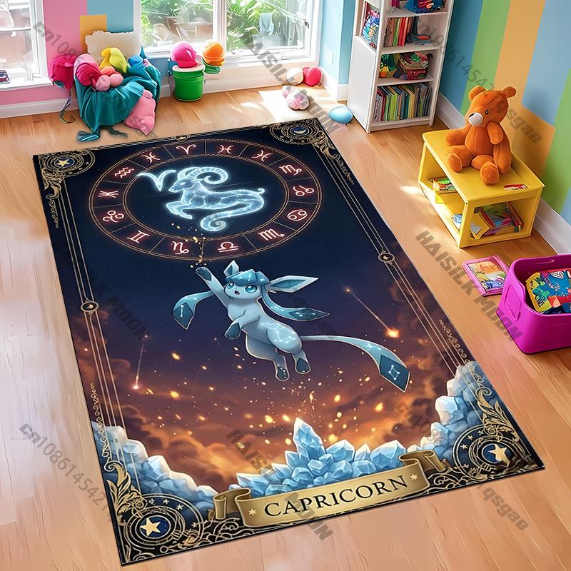 Free Shipping! Various Styles Anime Eevee Evolution Rug,Carpet for Bedroom Living Room Sofa Kids Room All Seasons Decor Mat Gift