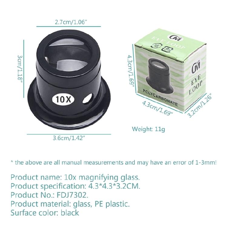 Magnifying Loupe Jewelry Jewelers Pocket Magnifier Loop Eye Glass 5X 10X 15X 20X