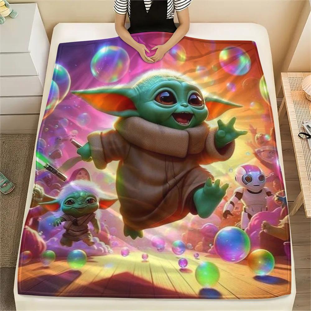 Cute Green Creature Lake Blanket Home Decor Suitable For All Seasons Outdoor Plush Blanket Bedroom Digital Printing