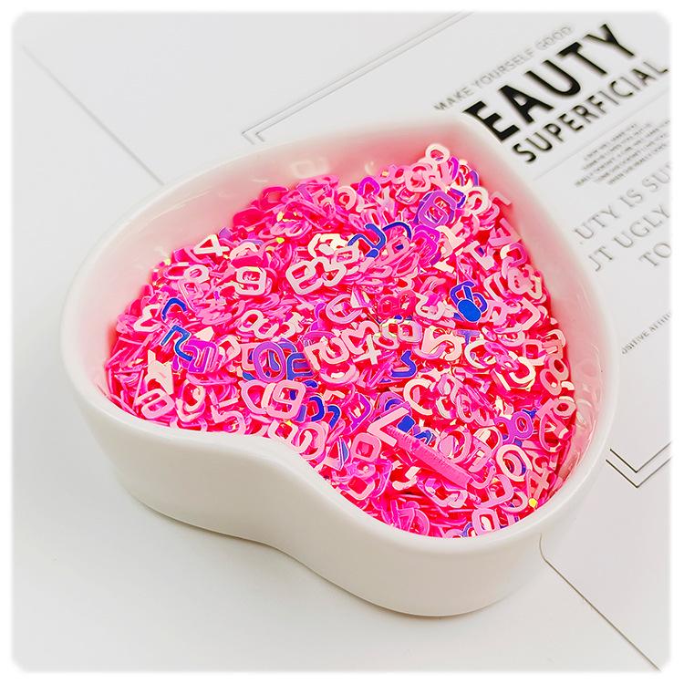 YALEDUO Digital 6MM Iridescent 0-9 Number Sequins for Nail Art DIY Glitter.
