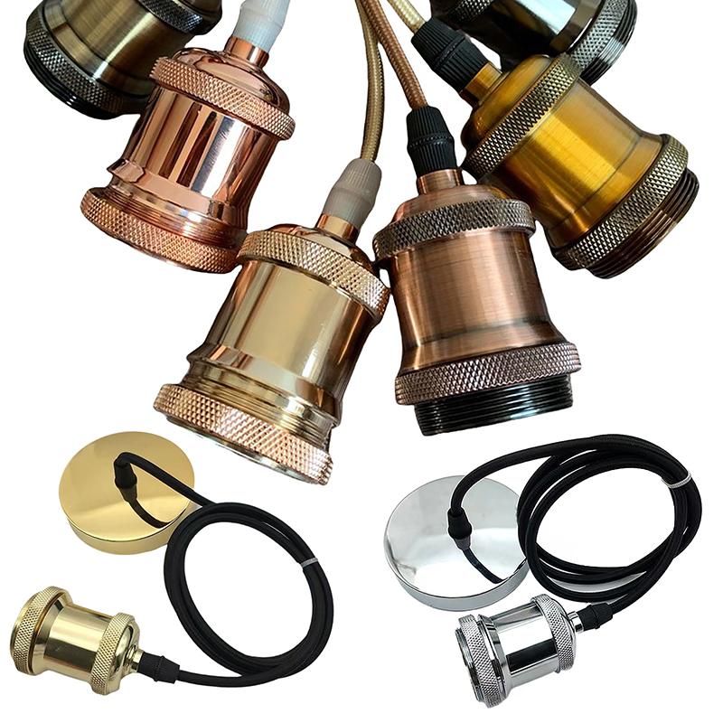 1 Piece Chandelier Screws Ceramic Base With Ceiling Base Fixtures E27 Vintage Antique Copper Lampholder