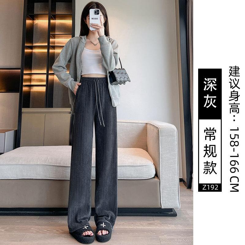 

Вельветовые брюки женские новые осенне-зимние прямые повседневные с небольшим флисом узкие шениловые широкие брюки S fits [80-45kg]