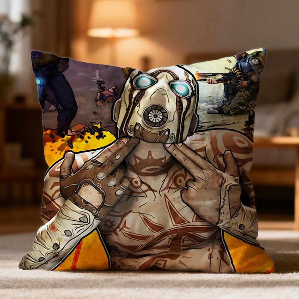 Popular B-BBorderlands Cushion Cover Soft Washable Pillow Case Multi-Scene for Couch Bed Travel Office Use