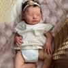 BZDOLL 20inch 50cm Asleep Baby Reborn Doll Soft Vinyl Newborn Babies with 3D-paint Skin and Visible Veins Realistic Girl Toy Christmas Gift