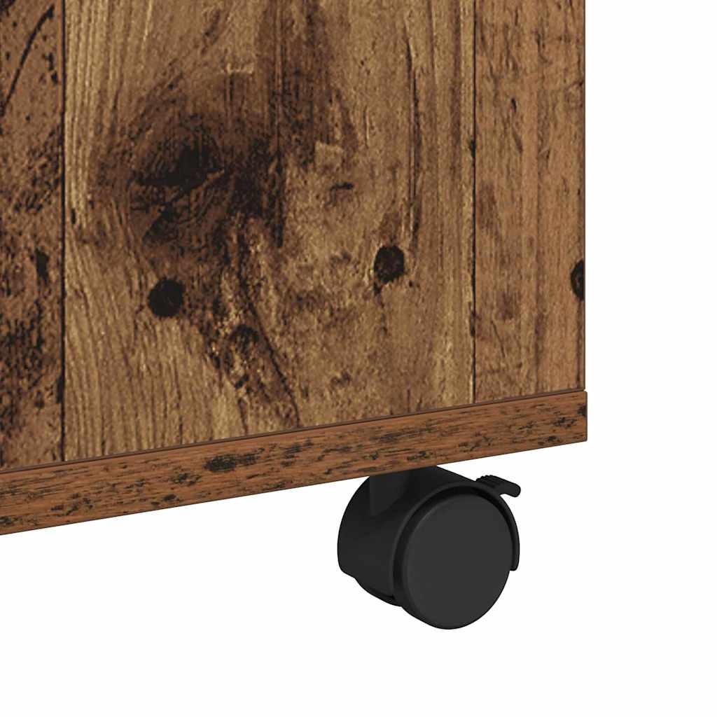 Coffee Table with Drawers Rustic Wood Look 75 x 75 x 38 cm Engineered Wood