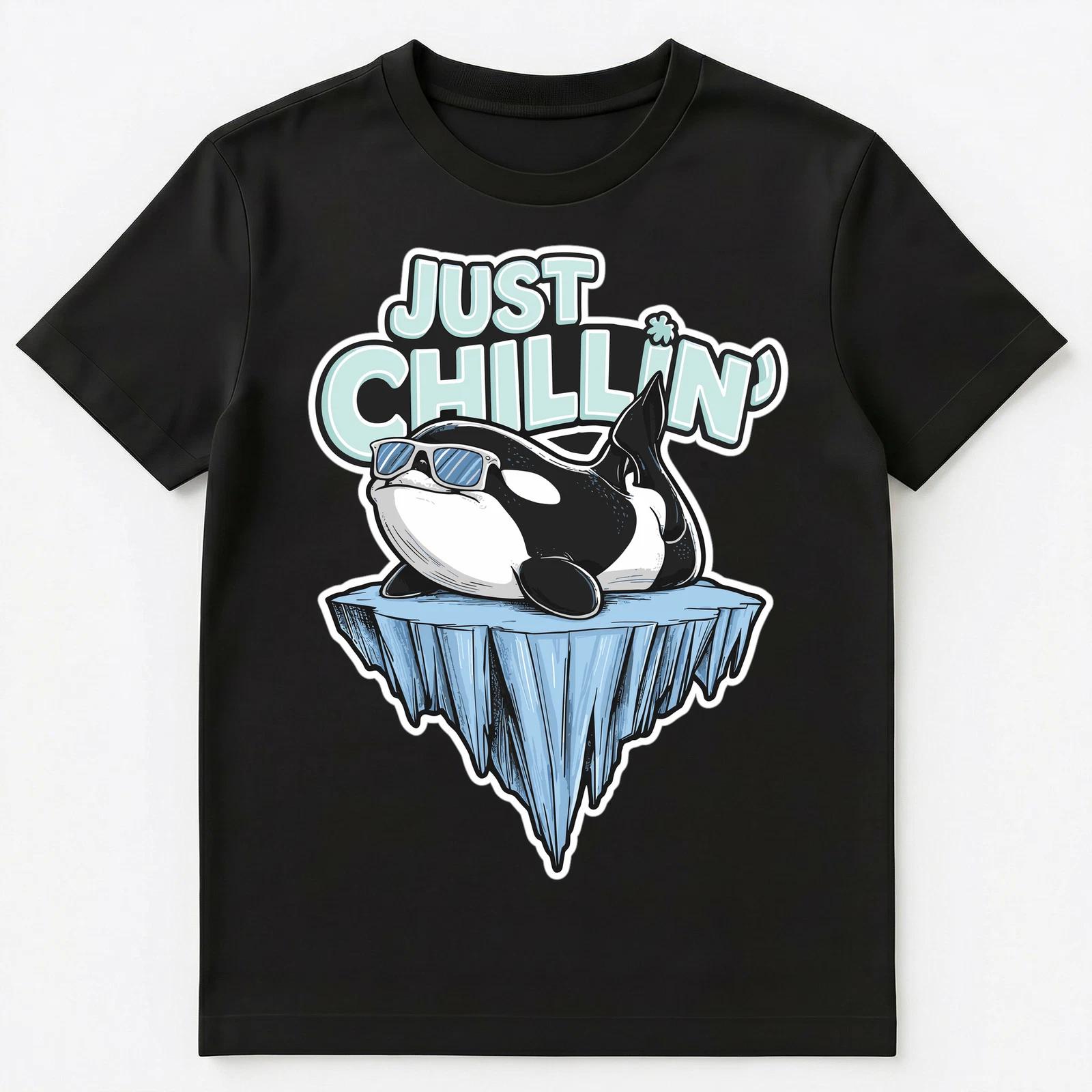Funny Orca Just Chillin Unisex T-Shirt S