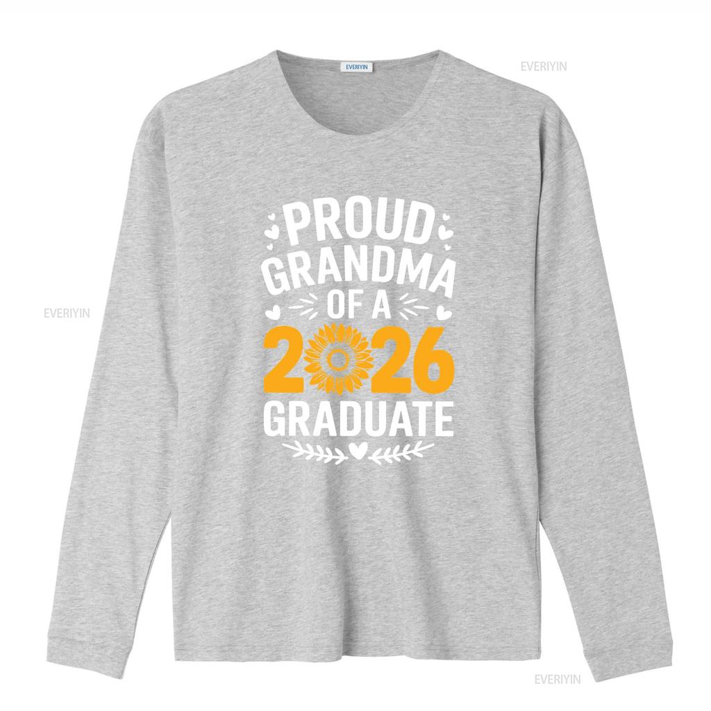 Fier Mamie d'un Diplômé 2026 T-shirt Classe Graduation Senior vintage Lavé streetwear homme Polyvalent Casual graphique