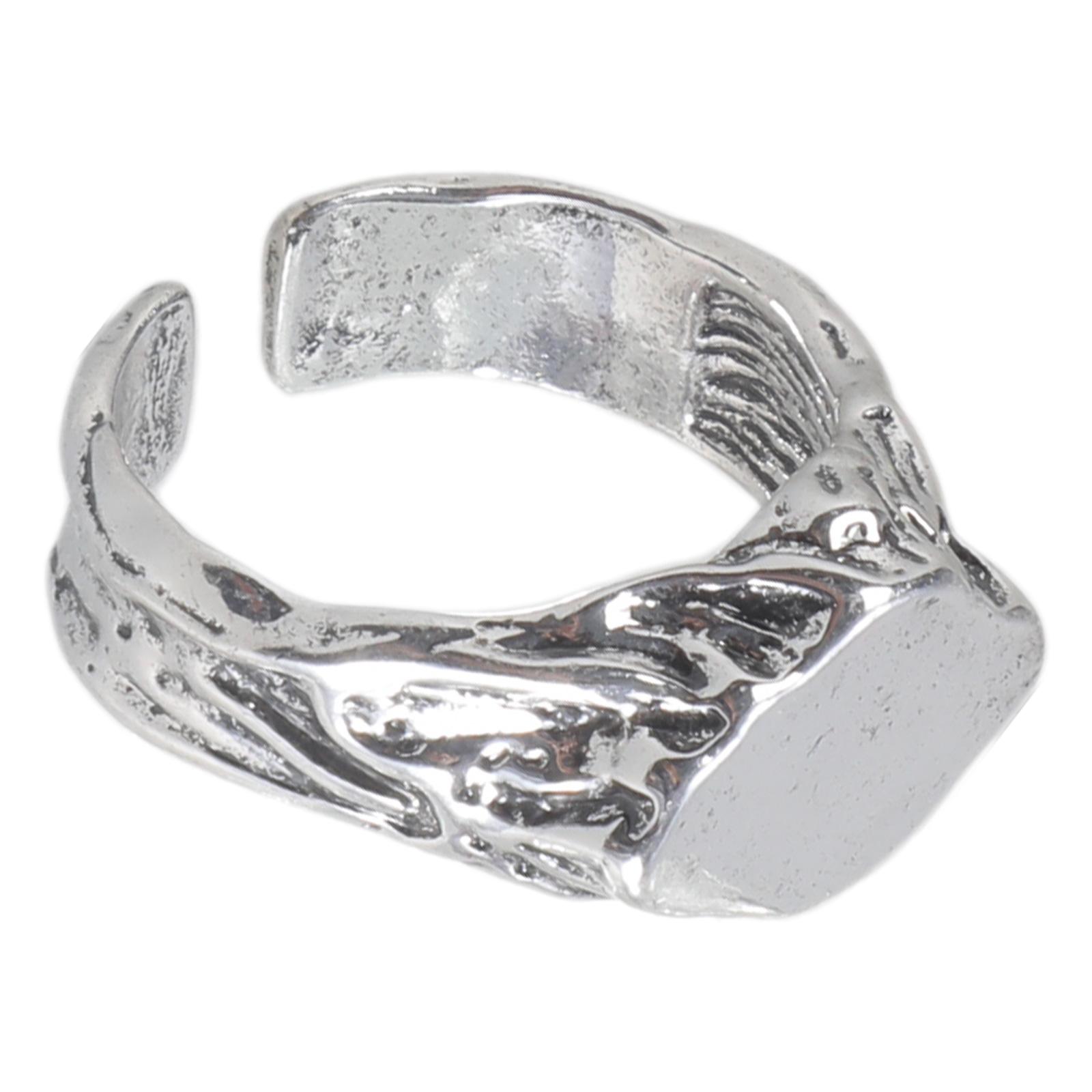 

Stone Size Rustic Tribal Ring Handmade Alloy Jewelry with Natural Stone Finish Outdoor Adventure Gift Stone Finger Ring